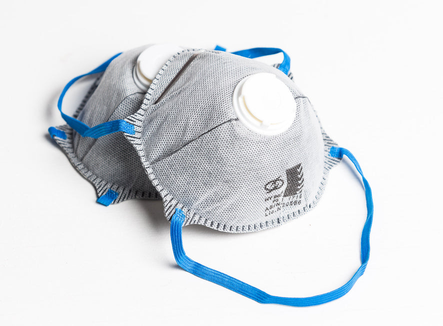 Two P2 valved Carbon Disposable Respirators